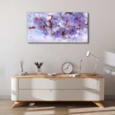 Floral delight in shades of purple Canvas print