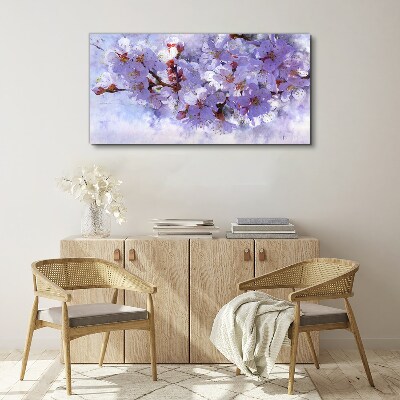 Floral delight in shades of purple Canvas print