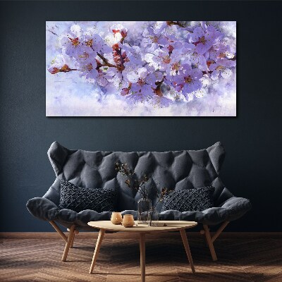Floral delight in shades of purple Canvas print