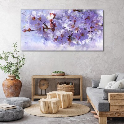 Floral delight in shades of purple Canvas print