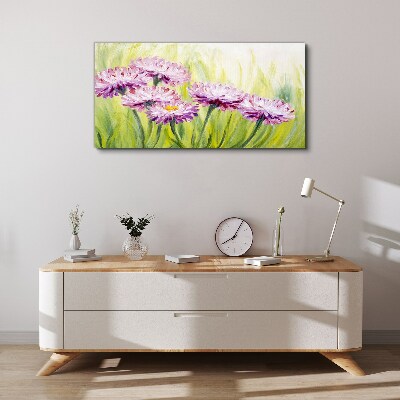 Flowers in a spring meadow Canvas Wall art