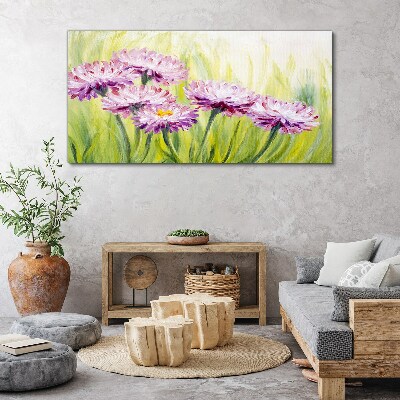 Flowers in a spring meadow Canvas Wall art