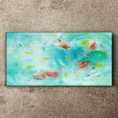 Animals lake water fish Canvas Wall art