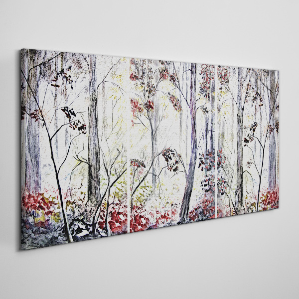 Forest fog Canvas Wall art