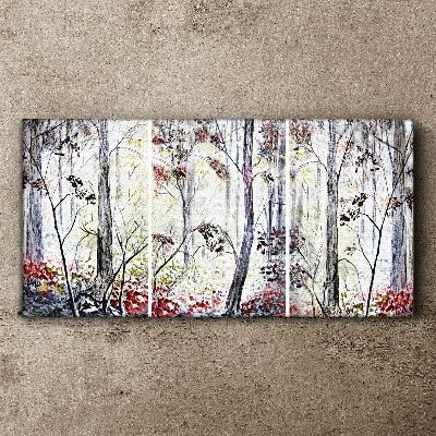 Forest fog Canvas Wall art