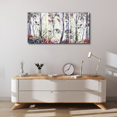 Forest fog Canvas Wall art