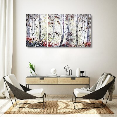 Forest fog Canvas Wall art