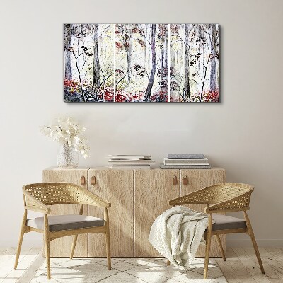 Forest fog Canvas Wall art