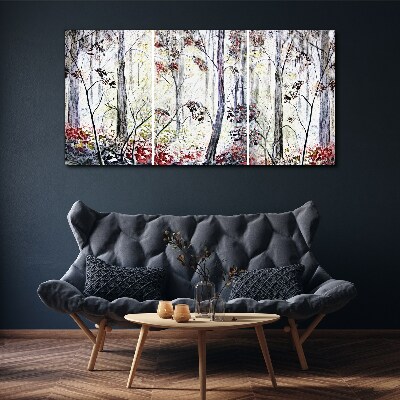Forest fog Canvas Wall art