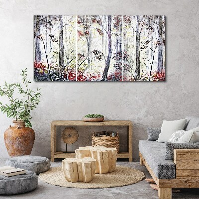 Forest fog Canvas Wall art