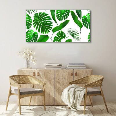 Tropical green in leaves Canvas print