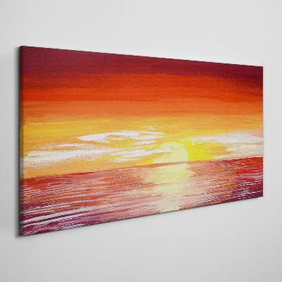 Clouds sea sunset Canvas Wall art