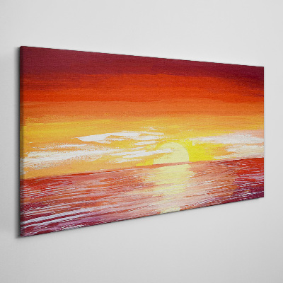 Sunset over the sea Canvas Wall art