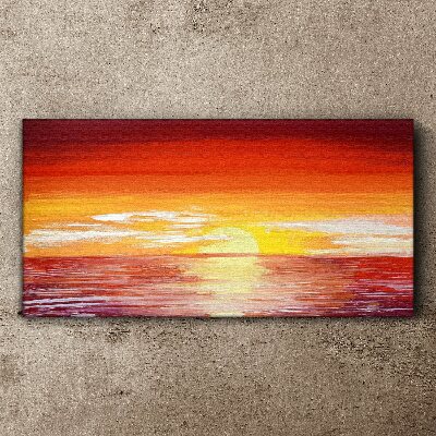 Sunset over the sea Canvas Wall art