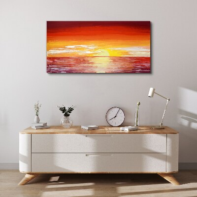 Sunset over the sea Canvas Wall art