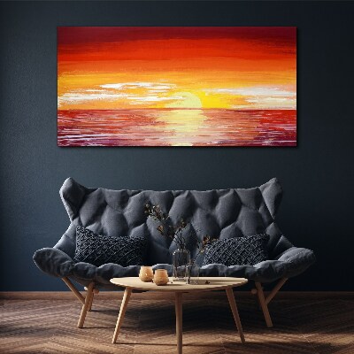 Sunset over the sea Canvas Wall art