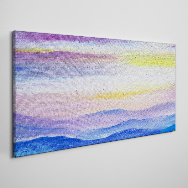 Morning landscape in pastel shades Canvas Wall art