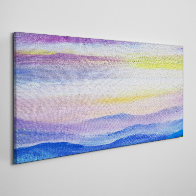 Morning landscape in pastel shades Canvas Wall art