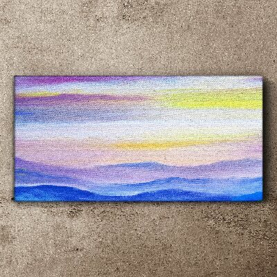 Morning landscape in pastel shades Canvas Wall art