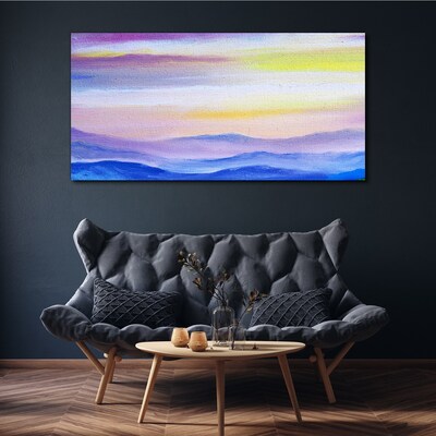 Morning landscape in pastel shades Canvas Wall art