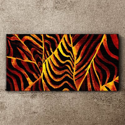 Golden leaves on fire Canvas Wall art