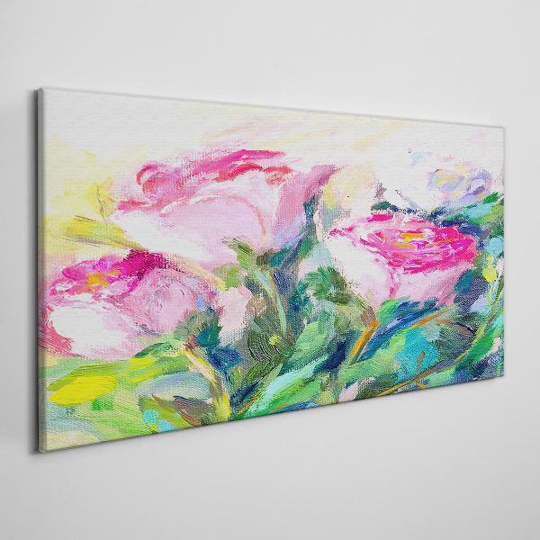 Floral arrangement in pastel shades Canvas print