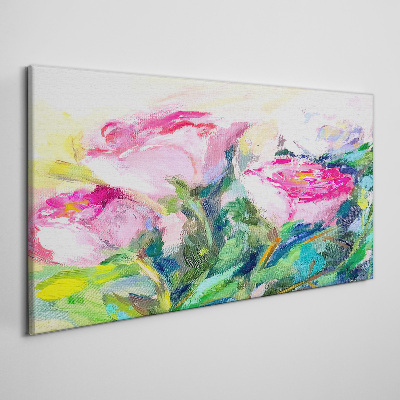 Floral arrangement in pastel shades Canvas print