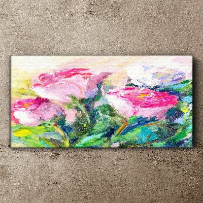 Floral arrangement in pastel shades Canvas print