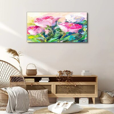 Floral arrangement in pastel shades Canvas print