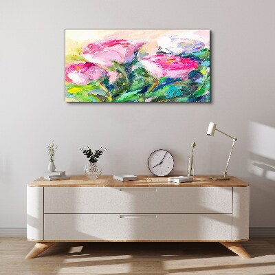Floral arrangement in pastel shades Canvas print