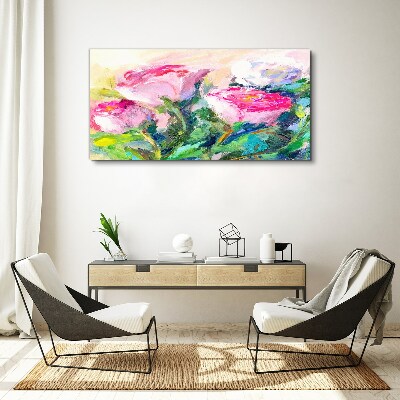 Floral arrangement in pastel shades Canvas print