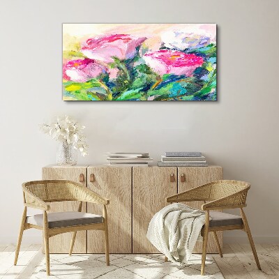 Floral arrangement in pastel shades Canvas print