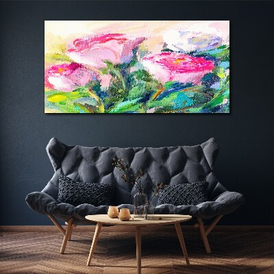 Floral arrangement in pastel shades Canvas print