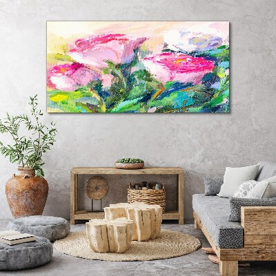 Floral arrangement in pastel shades Canvas print