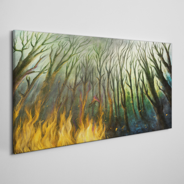 Forest in flames Canvas print