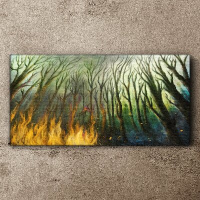 Forest in flames Canvas print