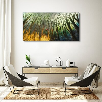 Forest in flames Canvas print