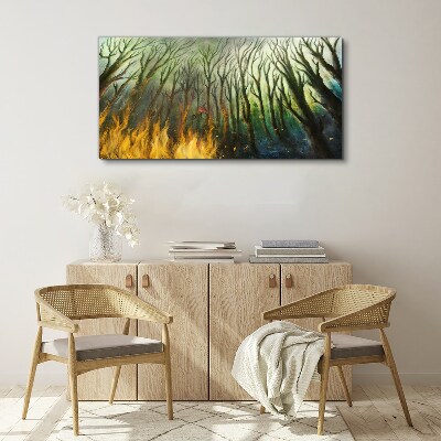 Forest in flames Canvas print