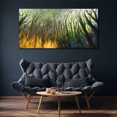 Forest in flames Canvas print