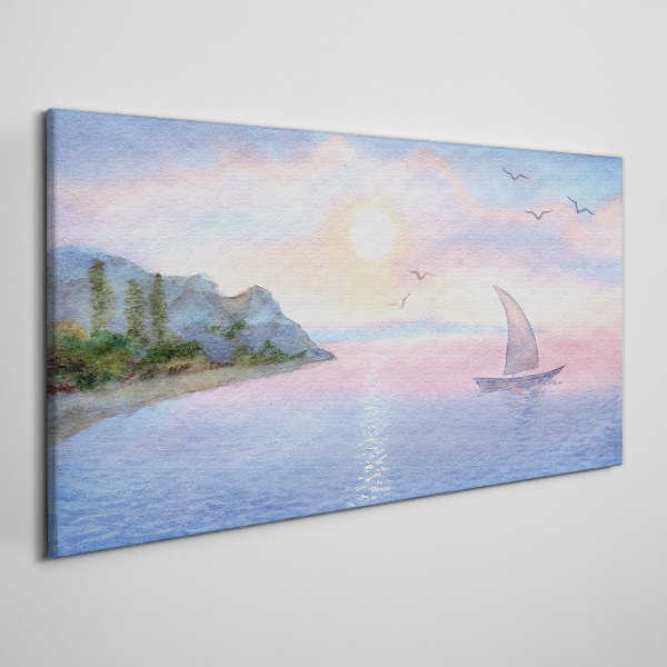 A peaceful sea sunset landscape Canvas print