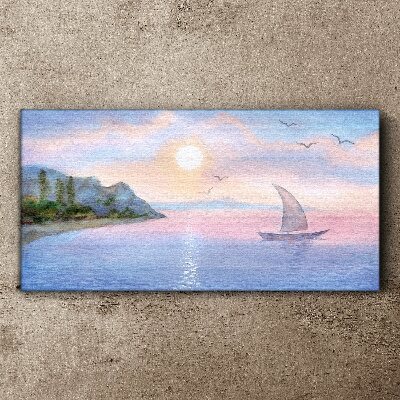A peaceful sea sunset landscape Canvas print