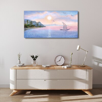 A peaceful sea sunset landscape Canvas print