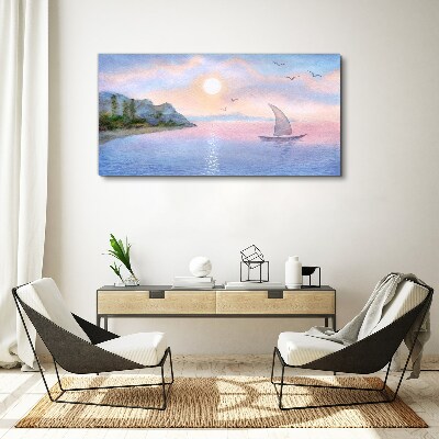 A peaceful sea sunset landscape Canvas print