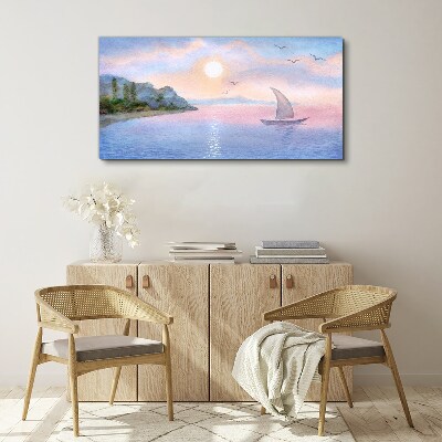 A peaceful sea sunset landscape Canvas print