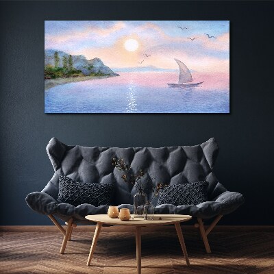 A peaceful sea sunset landscape Canvas print
