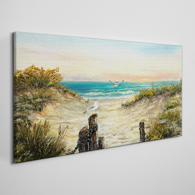 Seaside landscape in the morning Canvas Wall art