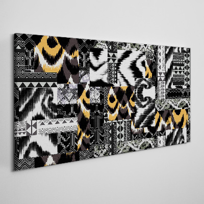 Abstract patterns in monochromatic shades Canvas Wall art