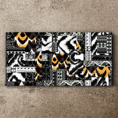Abstract patterns in monochromatic shades Canvas Wall art
