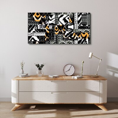 Abstract patterns in monochromatic shades Canvas Wall art