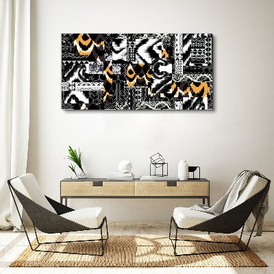 Abstract patterns in monochromatic shades Canvas Wall art